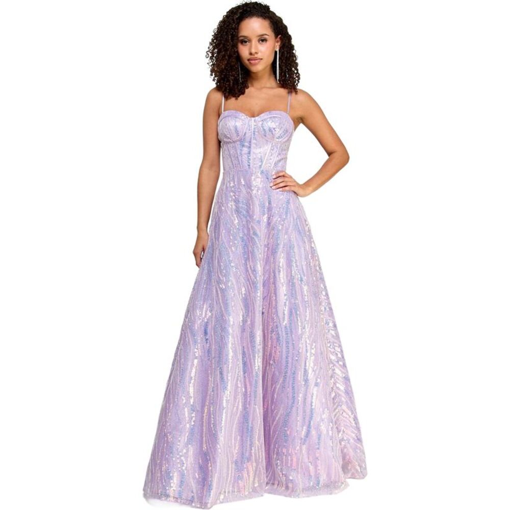 Say Yes to the Prom Womens Juniors Strap Sweetheart Neckline Prom Dress Gown ...